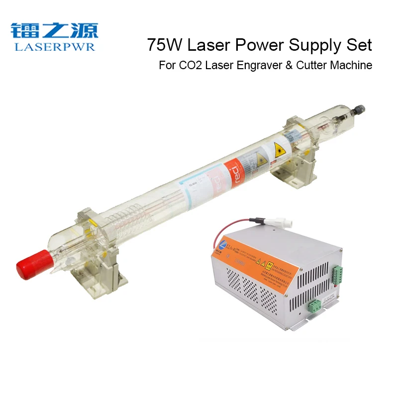 

LASERPWR ES80 Laser Power Supply+RECI W1 CO2 Glass Tube Kit for 50w-80w Laser Cutting Machine Source Parts Engraving Wood Rubber
