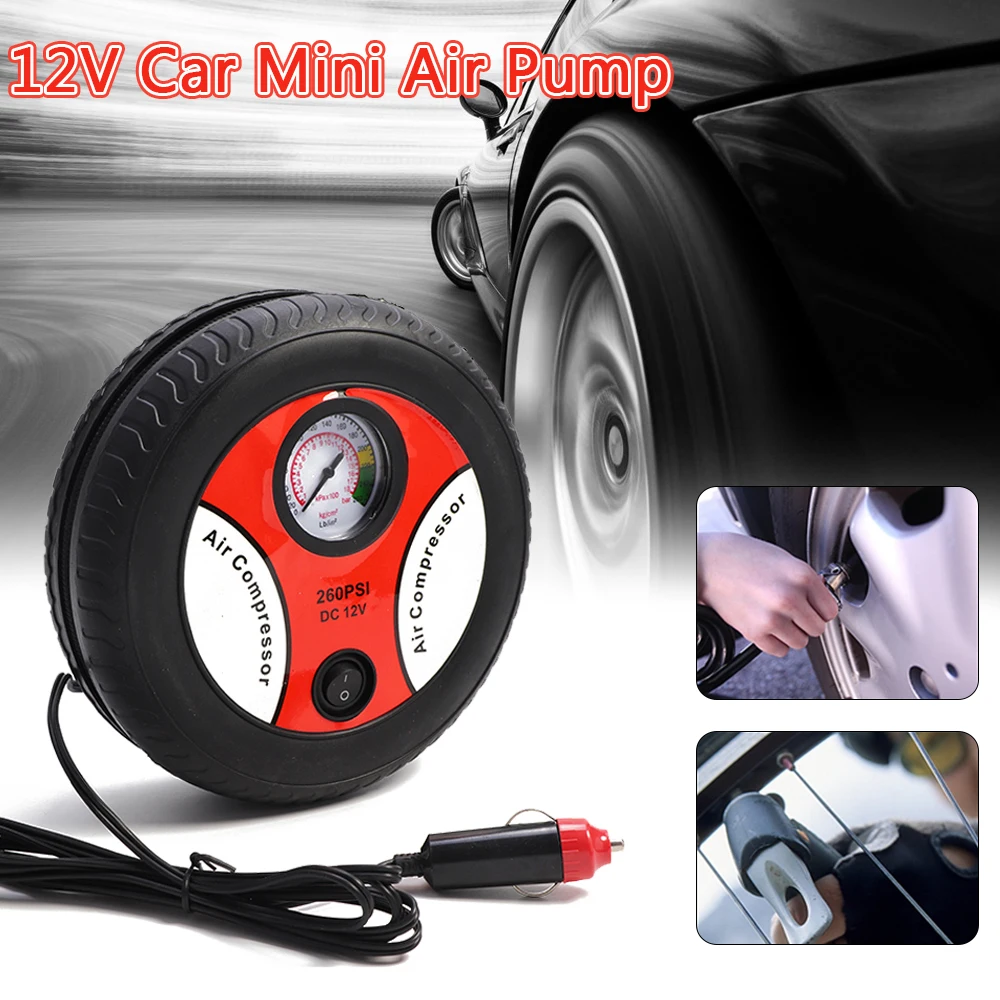 

Car Tire Inflator 12V Mini Household Compact and Portable Easy to Use Car Air Compressor for Car Motorcycles Bicycles(540 Motor)