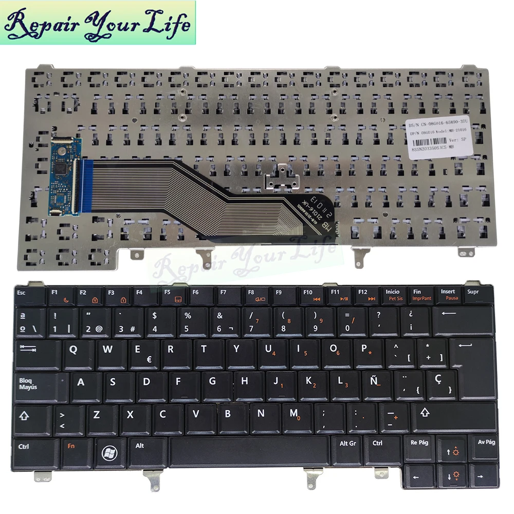 Teclado Espanhol para Dell Latitude 08g016 E6440 E6420 E6430 E5420m E5420 E5430 E6320 E6220 E6230 8g016 Espanha - Imagem 5