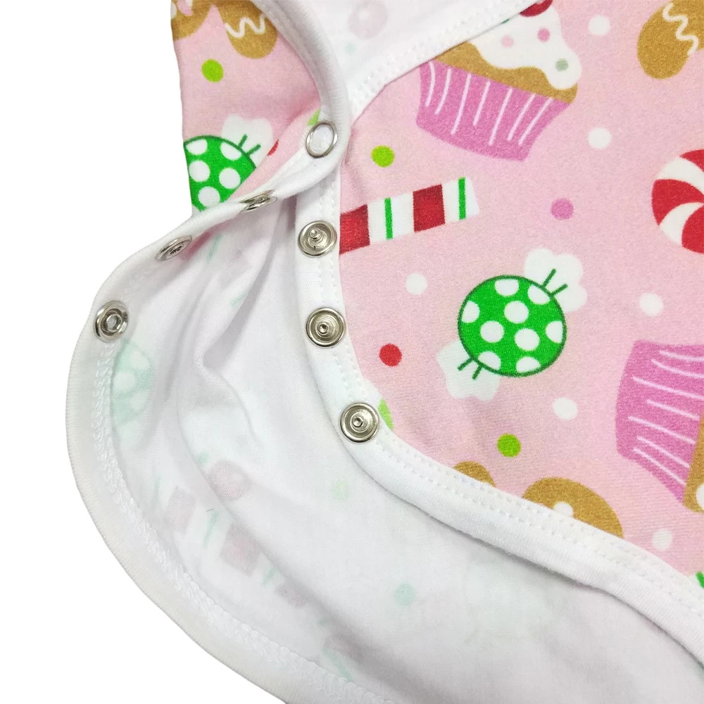 Взрослый ребенок Onesie ABDL с застежкой в промежности Большой размер ползунки Onesie пижамы конфеты-медведь печатных DDLG комбинезоны