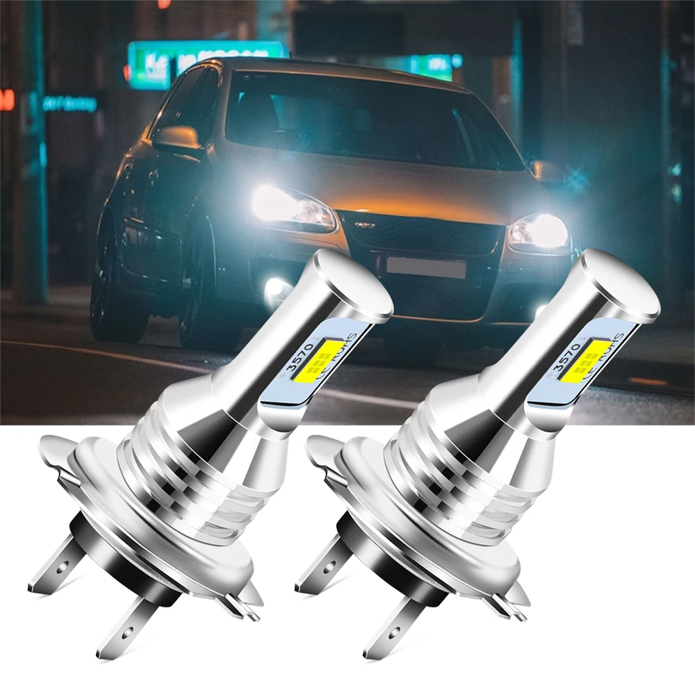 2 шт. H7 светодиодный автомобильные лампы для передних фар Audi A3 A4 B6 B8 B7 B5 A6 C5 C6 Q5 A5 Q7 TT
