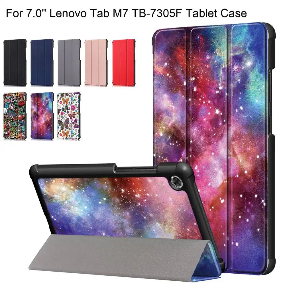 For Lenovo Tab M7 Tb 7305f 7 0in Tablet Case Smart Pu Leather Stand Flip Cover Case Cover Cover Slim Stand Leather Case G35 Tablets E Books Case Aliexpress