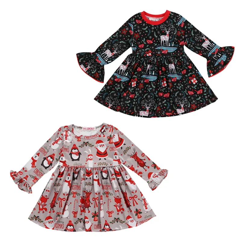 

Girls Christmas Dress Newborn Baby Girl Christmas Santa Claus Deer Party Princess Formal Tutu Dress