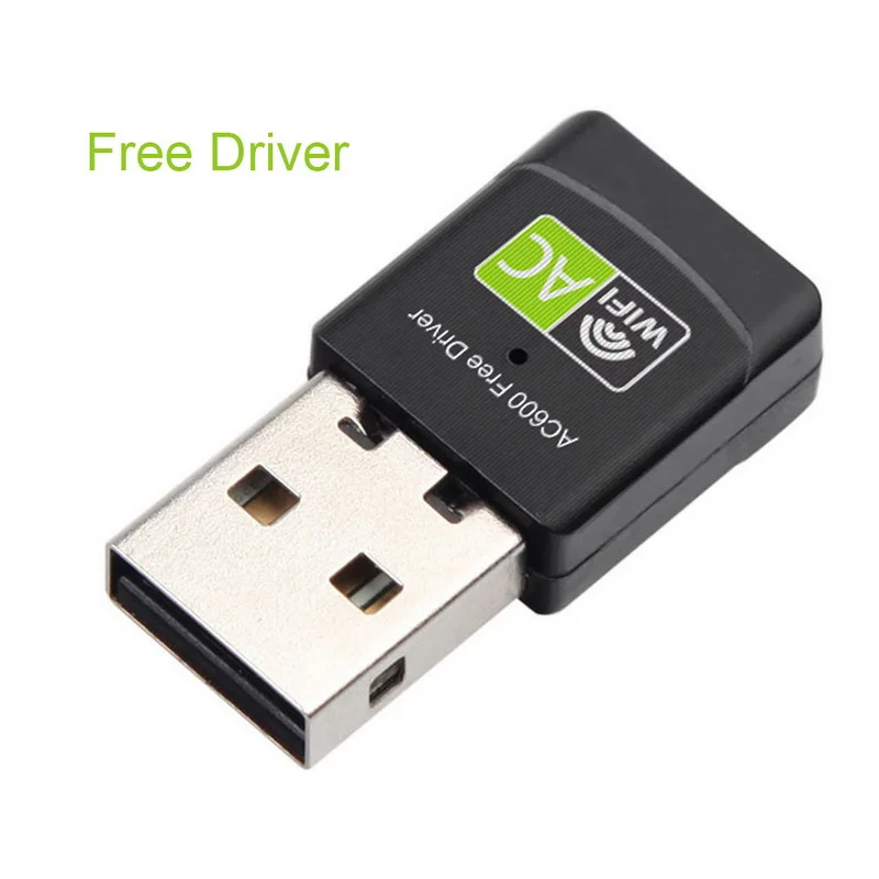 Free Driver Black USB Wifi адаптер 600 Мбит/с USB Ethernet приемник двухдиапазонный беспроводной Wifi ключ сетевая карта для ПК ноутбука - Цвет: Free Driver Black