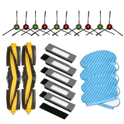 Brush Dust Bags Part Replacement Filters Kit for Ecovacs Deebot OZMO 920 950 Robot Vacuum Cleaner Accessories