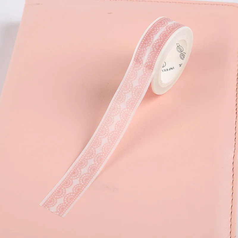 lace Путешественник серии украшения декоративный скотч Washi прикреплен к альбомов кружева сетки, принт с героями мультфильмов Kawaii, декоративные милые изысканный «сделай сам» - Цвет: lace