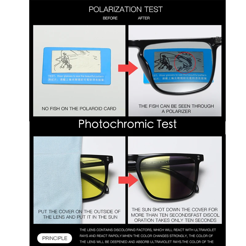 Gogeline фотохромные солнцезащитные очки для мужчин, Поляризованные, ночное видение, хамелеон, обесцвечивание, солнцезащитные очки для мужчин wo men