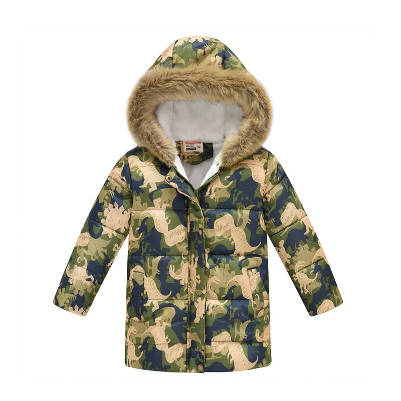 Зимнее пуховое пальто для девочек длинная теплая Вельветовая куртка из хлопка с капюшоном утепленное пальто с принтом качественная одежда для детей от 3 до 10 лет - Цвет: Photo Color14