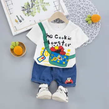 

Summer Children Clothing Sets Cartoon Toddler Girls T Shirt+Pant 2PCS Kids Casual Boys Clothes Sport Suits Outfits