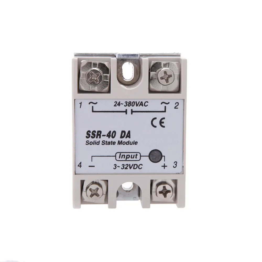 24 V-380 V 40A SSR-40 DA твердотельный релейный модуль для PID температурного контроллера