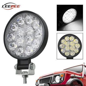 

LEEPEE Super Bright 24W LED Truck Tractor 4x4 Off Road Car Auto Accessories Work Light Driving Lights Round Spot Beam Universal