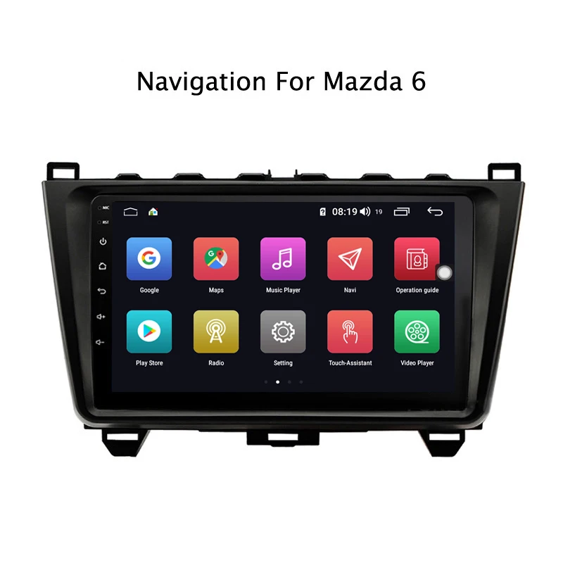 Sale Ectwodvd 9inch Andriod 8.1 Car DVD GPS For Mazda 6 Rui Wing 2008-2015 4G RAM 64G ROM CarPlay DSP 4G LTE with WIFI 2