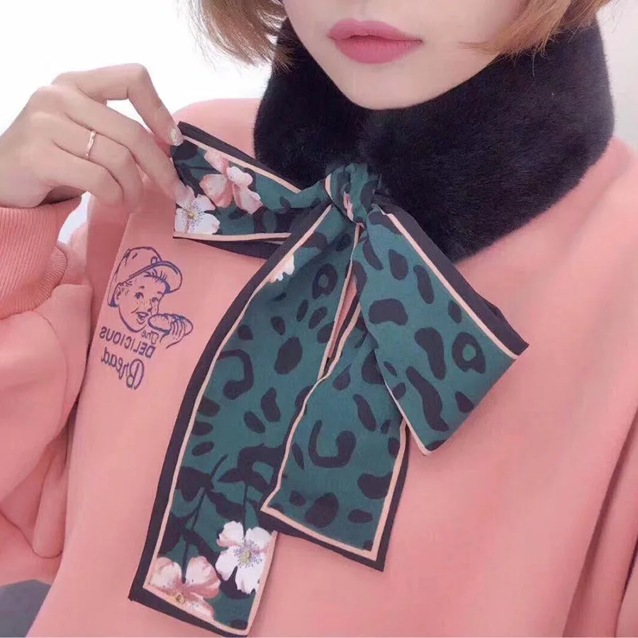 

Korean-style Dongdaemun New Style Plush Scarf Korean-style Fur Collar Ribbon Winter Faux Rabbit Fur Students Warming Scarf TJ