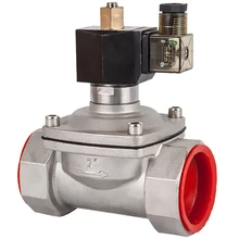 Нержавеющая сталь нормально открытый Электрический электромагнитный клапан, вода газ масло пневматический клапан