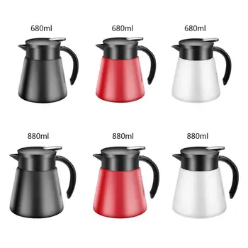 

OOTDTY 680/880ml Stainless Steel Double Wall Vacuum Flask Insulated Coffee Pot Thermos Milk Tea Water Jug Kettle