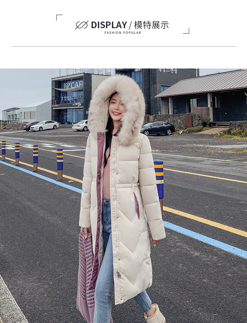 Новинка, Высококачественная зимняя женская куртка, плюс размер, зимнее пальто с капюшоном, теплый меховой воротник, хлопковая подкладка, Длинные парки для женщин, Sz20