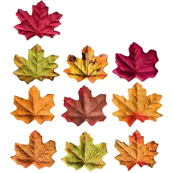 

1000PCS Artificial Maple Leaves Decorations Thanksgiving Simulation Autumn Leaf Wedding Party Christmas Table Decoration