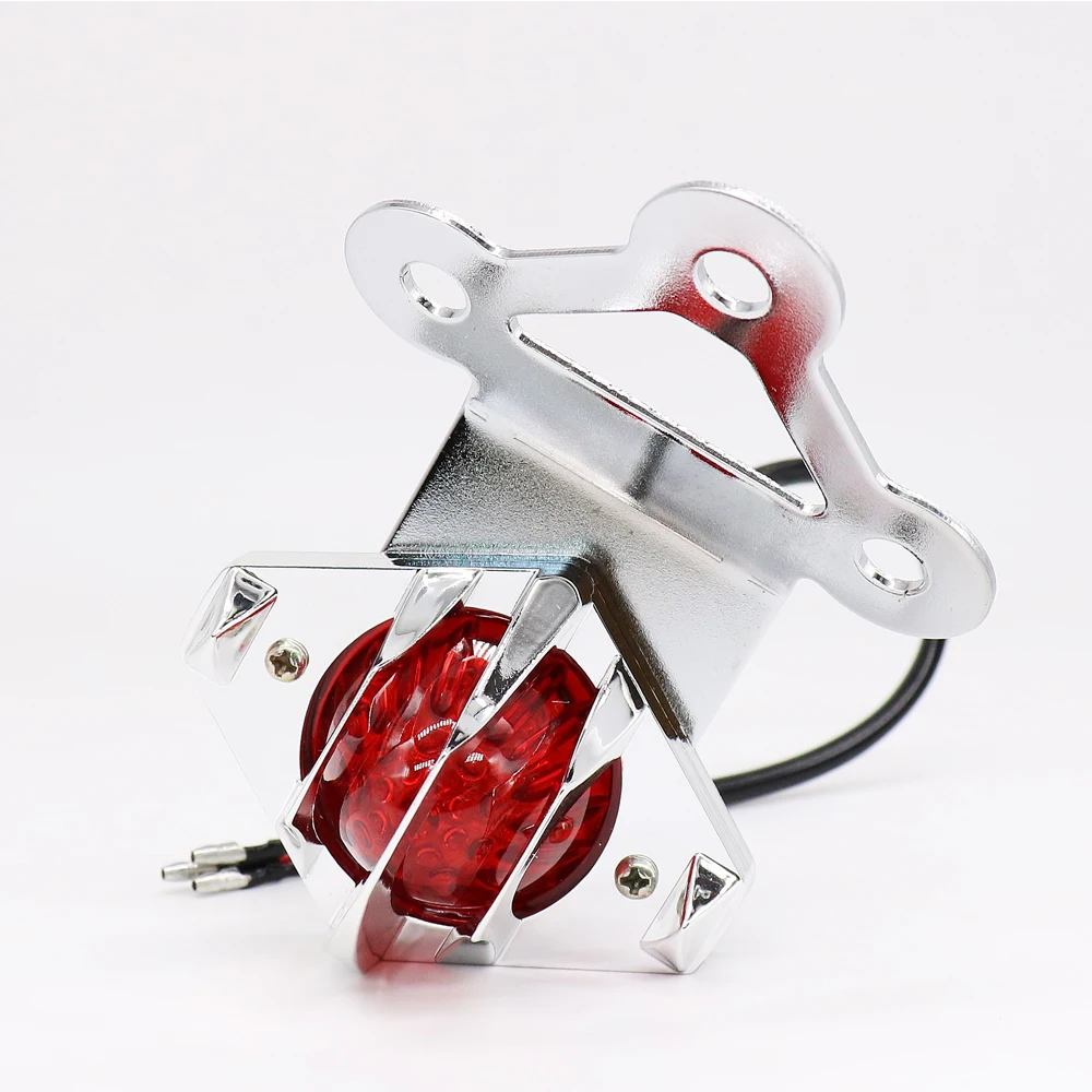 

Universal motorcycle warning signal light taillight red light 12V led Motorcycle license plate lamps metal material Brake bulb