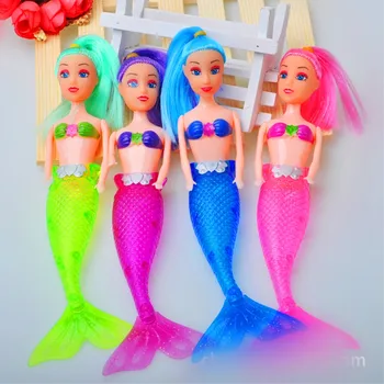 

10Pcs/Lot 7 Inch 20cm Glow Flashing Light Sea Fish Mermaid Princess Model Doll LED Toy