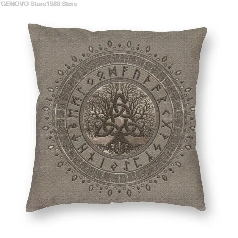 Lebendige Baum Des Lebens Mit Triquetra Kissen Fall Dekoration 3D Druck Viking Nordischen Yggdrasil Kissen Abdeckung Fur Wohnzim
