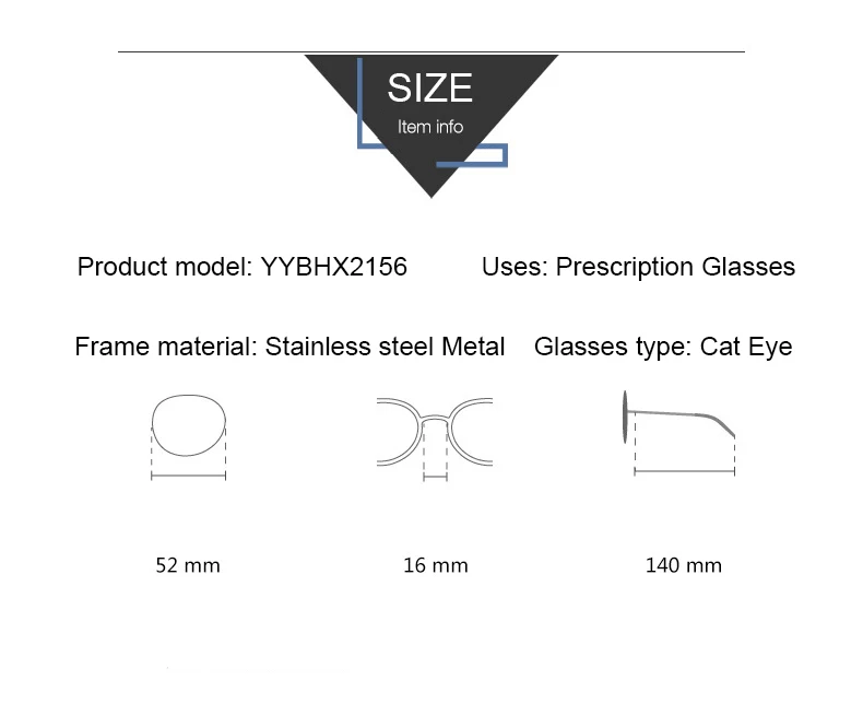 Кошачий глаз очки оправа женские очки оправа оптические очки от близорукости по рецепту из нержавеющей стали металлические очки оправы для очков