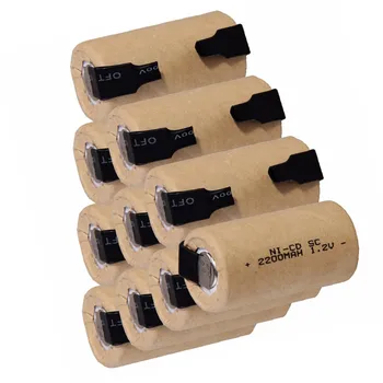 

real capacity ! 15 pieces SC battery 1.2V NICD 2200mah batteries for dewalt for electric drills power tools for bosch