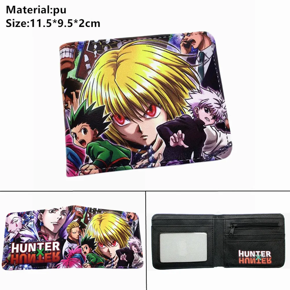 HunterXHunter PU кошелек аниме короткий двойного сложения для мальчиков и девочек