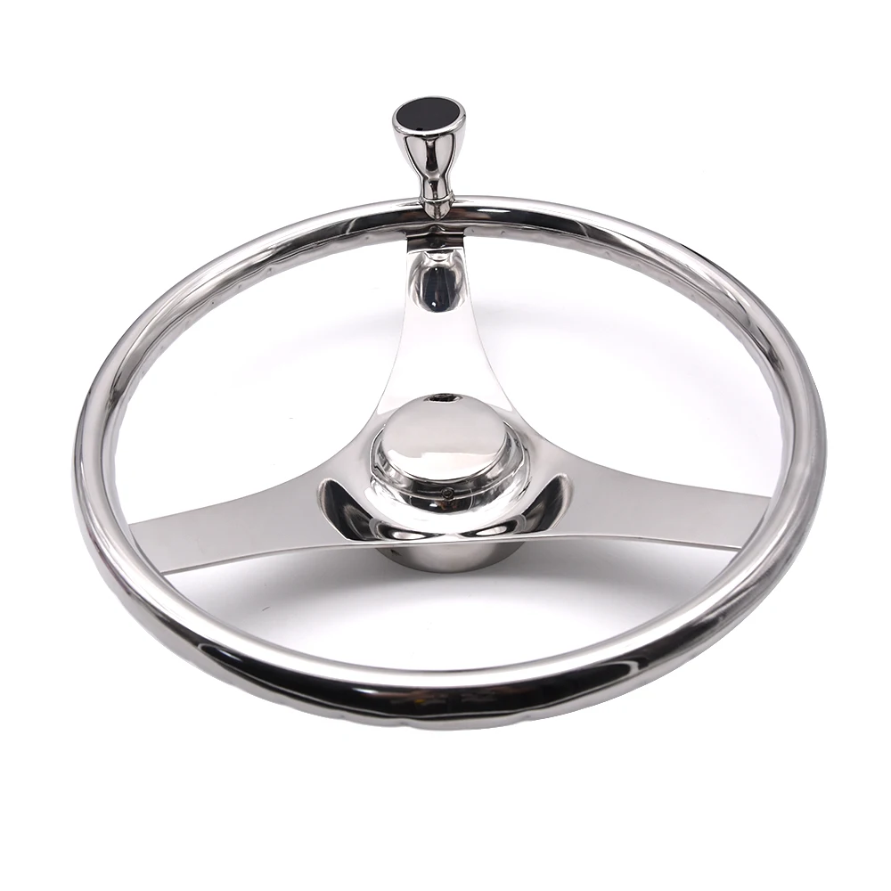 13.5 inch Boat Marine Stainless Steel Steering Wheel 3 Spoke Style With Knob for Boat Yacht Accessories