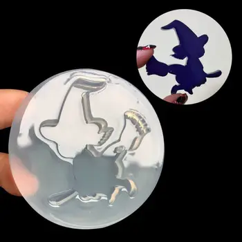 

Halloween Witch Pendant Mold Epoxy Resin Silicone Mold Jewelry Making Art Craft