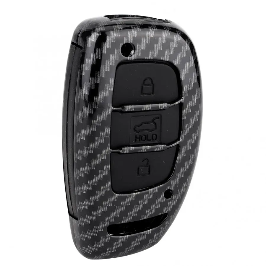 3-Button Carbon Fiber Remote Key Case Cover Accessory Fit for HYUNDAI Tucson oto aksesuar car tools car accessories