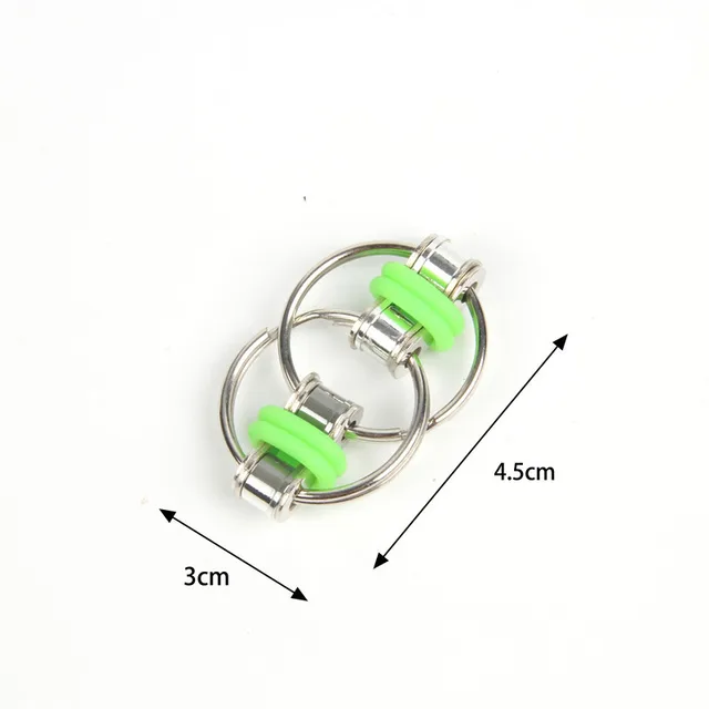 Stress Reliever Toys  Anti Anxiety Key Ring Decompression Chain Fingertip Toy Anxiety Relief Fun Game Divert Attention Metal 3
