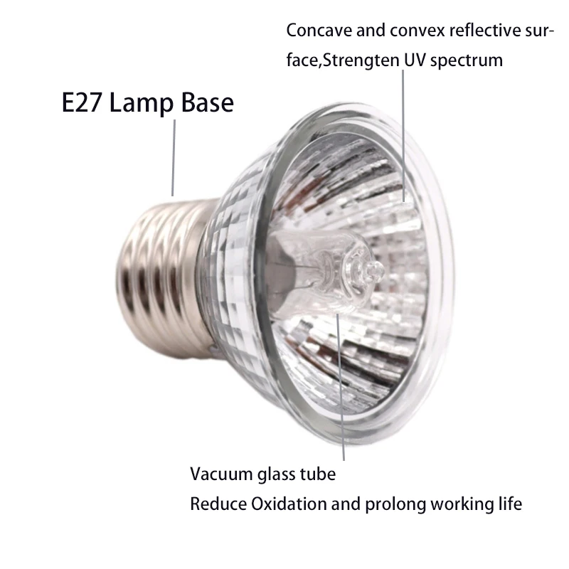 Title 2, 25/50W UVA+UVB 3.0 PET Small Lamp Full Spectrum...