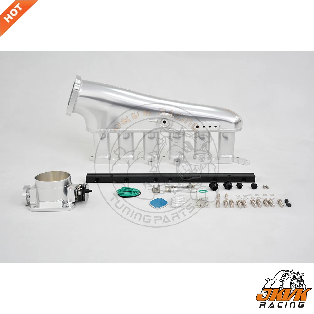 

JKVK RACING Billet Intake Manifold Kit For 2JZ 2JZ-GE With 6 Injector 90mm Throttle Aluminum body Performance