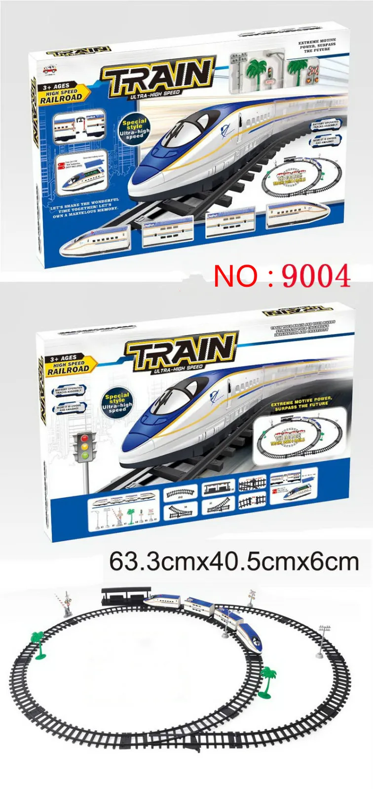 Трен автомобиль электрический поезд с рельсами высокоскоростная железная дорога моторизованный триан трек Набор Модель игрушки для детей