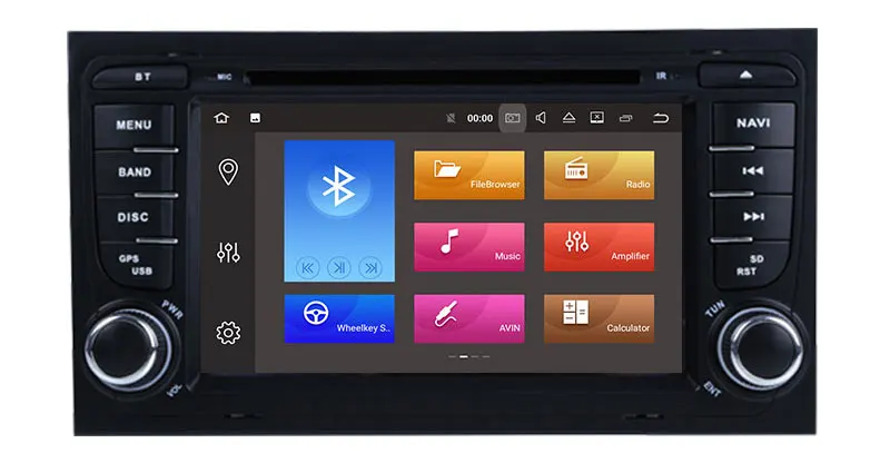 Perfect 7 Inch Android 9.0 Octa core Car DVD Stereo Player For Audi A4 S4 2002-2008 Canbus WIFI Radio GPS Bluetooth Multimedia Carplay 7