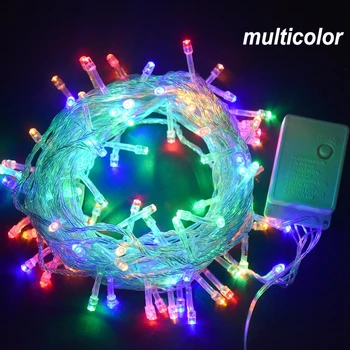 

100pcs/lot LED Fairy Lights Christmas Outdoor String Lights Garland 10M 100leds Waterproof Wedding Party Xmas Tree Holiday Light