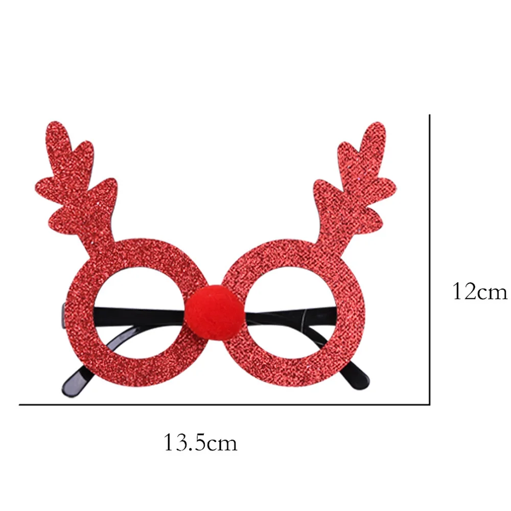 2pcs Christmas Decorations Adult Children Toys Santa Claus Snowman Antler Glasses Christmas Decorative Glasses Xmas Party Favors