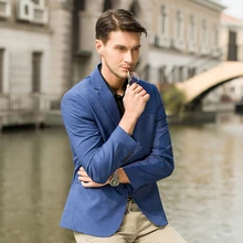 Мужской Клетчатый Блейзер, приталенный пиджак, Модный деловой повседневный мужской пиджак для свадьбы, вечеринки, клуба, мужской пиджак