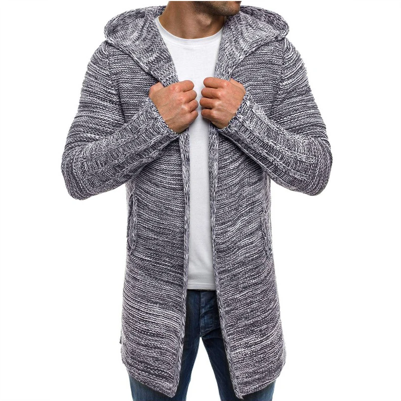 New arrival mens fashion sweater casual cardigan men winter hooded neck solid color quality knitted brand male sweaters New arrival mens fashion sweater casual cardigan men winter hooded neck solid color quality knitted brand male sweaters