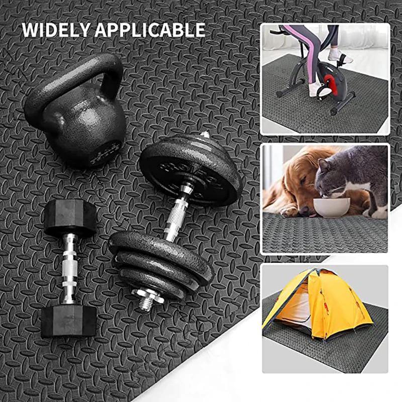 High Density Exercise Mat EVA Foam Floor Tiles Protective Flooring Mats Interlocking for Gym Equipment and Cushion for Workouts