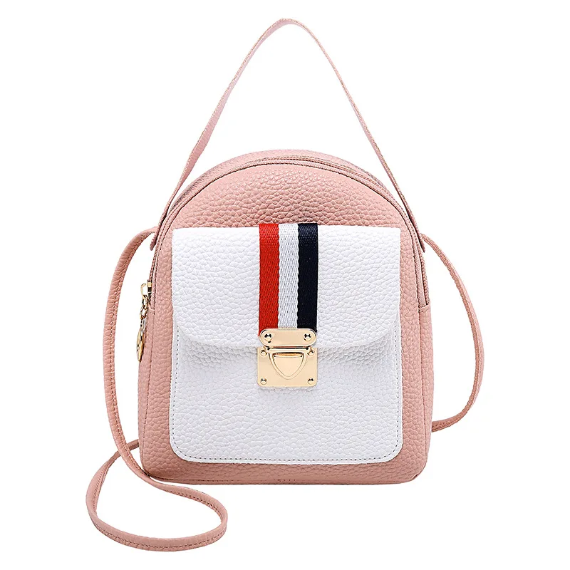 

Sheng chuang Beauty 2019 Spring Summer Webbing Front Bag Brown Embossed Leather Shoulder Cross-body Hand Lock Women's Small Book