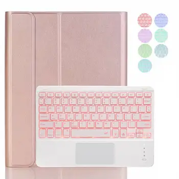 

Smart Cover for iPad 10.2/Pro 11/Pro 9.7/Pro 10.5 TPU Case with 7 Backlits Touch Keyboard for iPad Air 2/Air/9.7 6th/5th+Pen