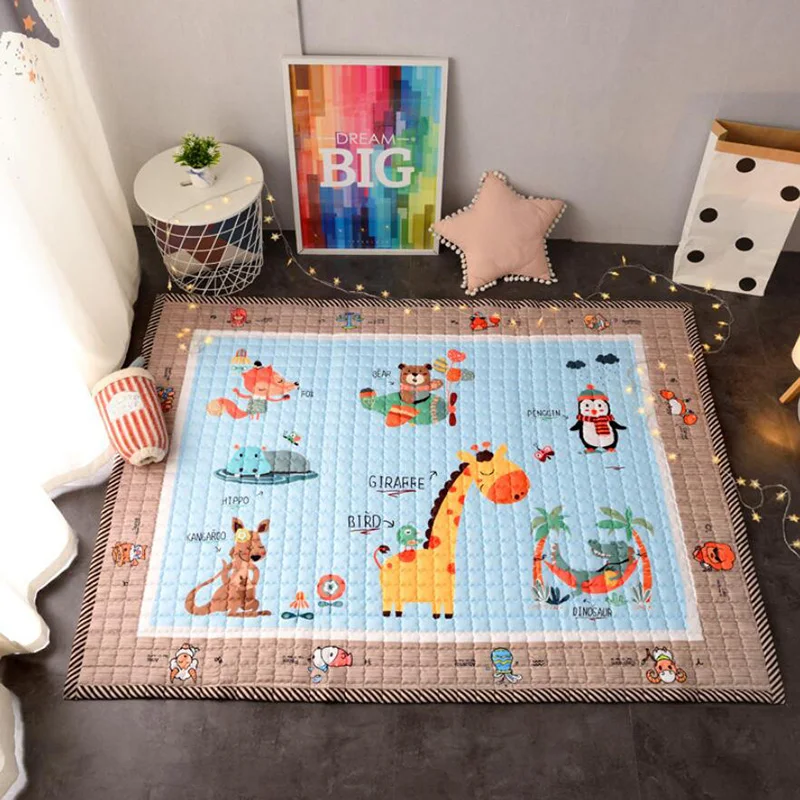 Ins Детская мозаика, хлопковый игровой коврик, детский моющийся коврик, коврики для гостиной, противоскользящие Спальные Одеяло для активных игр, внутренний коврик для лазания - Цвет: 5