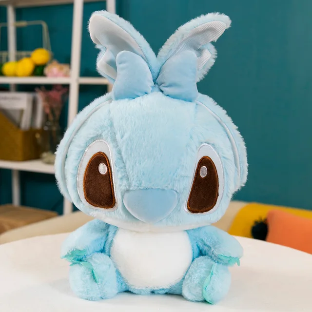 Disney Lilo & Stitch 5 Colors Kawaii Fluffy Stuffed Long Plush Toys Cartoon Anime Stitch Plush Toys Soft Gifts for Kids Gilrs