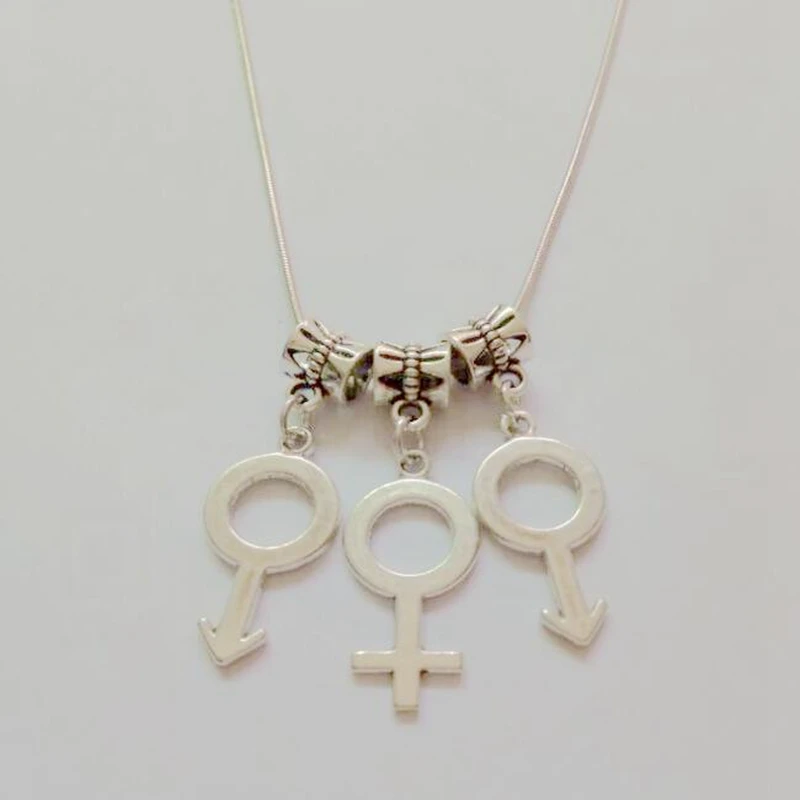 Male Female Gender Symbol Necklace 
