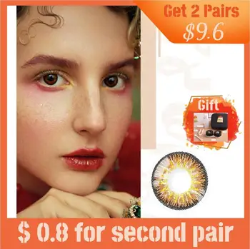 

[Free Shipping] Fancylook 【Brown Candy 】Colored Contact Lenses Myopic Lense with Power 0~600 Cosplay Lens