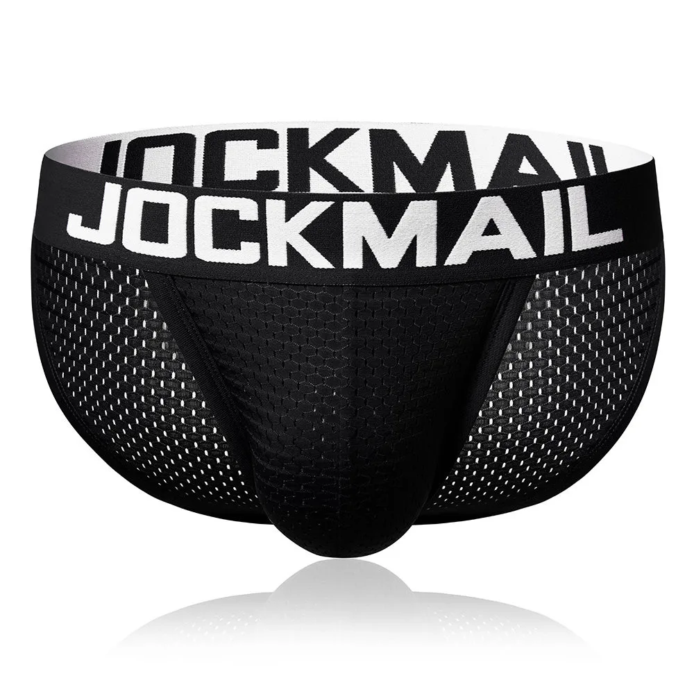 Трусы брифы JOCKMAIL мужские сетчатые пикантное нижнее белье из вискозы дышащие