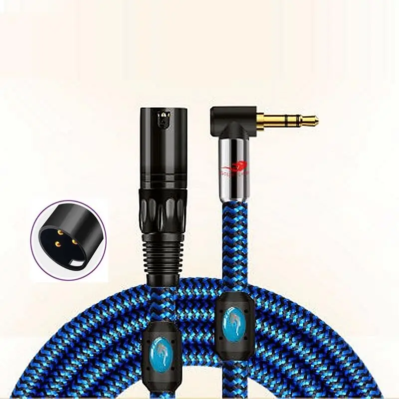 Hifi Stereo Aux Jack 3.5mm to XLR 3-Pin Male Audio Cable for Amplifier Mixer Console Home Theater Speaker System Shielded Cords |