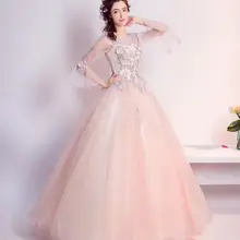 Vestidos Quinceanera 15 Anos бальные Платья пышные платья новое платье для выпускного вечера с аппликацией для вечерние платья с v-образным вырезом Vestido 0025