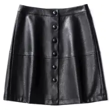 S-3XL, хит, Весенняя женская новая модная юбка с высокой талией, тонкая юбка из искусственной кожи